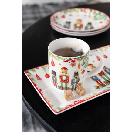 Tasse casse-noisette en céramique blanc 12x8.5x9 cm
