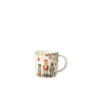Tasse casse-noisette en céramique blanc 12x8.5x9 cm