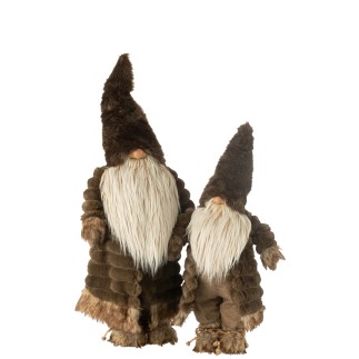 Lutin en textile marron 35x22x88 cm