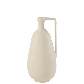 Jarrón de vidrio blanco 16.5*16*35 cm