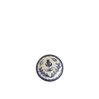 Coppetta in ceramica blu scuro 14x14x6 cm