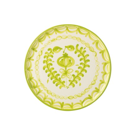 Assiette plate en céramique verte 34x34x2.5 cm