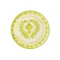 Assiette plate en céramique verte 34x34x2.5 cm Assiette plate en céramique verte 34x34x2.5 cm