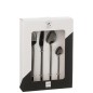 Set de 24 couverts en acier inoxydable noir brillant Set de 24 couverts en acier inoxydable noir brillant