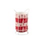 Lot de 4 tasses avec support en céramique rouge 11.2x11.2x6.2 cm Lot de 4 tasses avec support en céramique rouge 11.2x11.2x6.2 cm