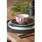 Lot de 4 tasses avec support en céramique rouge 11.2x11.2x6.2 cm Lot de 4 tasses avec support en céramique rouge 11.2x11.2x6.2 cm