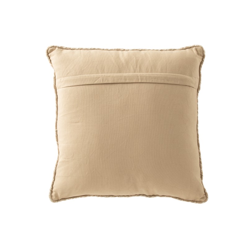 Coussin carré maille en textile naturel 42x44x10 cm Coussin carré maille en textile naturel 42x44x10 cm