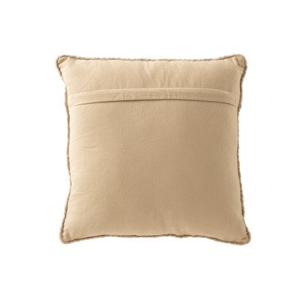 Coussin carré maille en textile naturel 42x44x10 cm