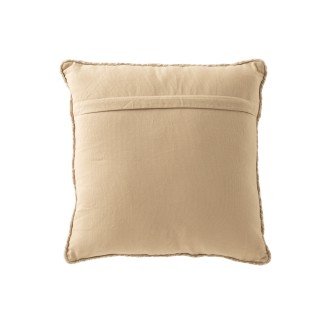 Coussin carré maille en textile naturel 42x44x10 cm