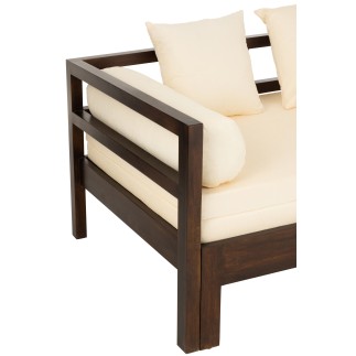 Canapé lit exterieur manguier en bois marron 163x98x80 cm