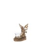 Portavelas ángel de metal dorado 15*10*16 cm