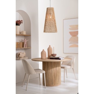 Tavolo in legno naturale 120x120x76 cm
