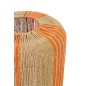 Lámpara de pie cilíndrica de cuerda y metal beige-naranja 34x34x138 cm