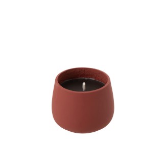 Vela de exterior de 18 horas de cemento rojo, 14 x 14 x 11 cm