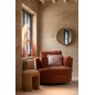 Poltrona in legno e tessuto arancione 109x100x89 cm