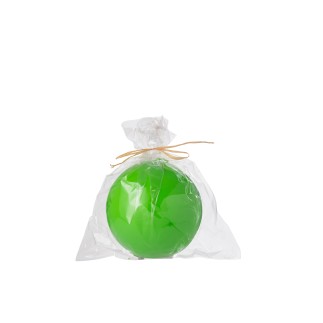 Bougie boule 30H vert D.12 cm