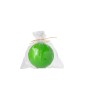 Bougie boule 30H vert D.12 cm