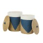 Conjunto de 2 cestos em sisal bege 40x40x50 cm Conjunto de 2 cestos em sisal bege 40x40x50 cm
