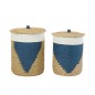 Set di 2 cestini in sisal beige 40x40x50 cm
