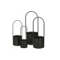 Vaso em metal preto 18,5 x 18,5 x 48 cm Vaso em metal preto 18,5 x 18,5 x 48 cm