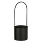 Vaso em metal preto 18,5 x 18,5 x 48 cm Vaso em metal preto 18,5 x 18,5 x 48 cm