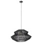 Plafonnier en corde et métal noir 60.5x60.5x33 cm Plafonnier en corde et métal noir 60.5x60.5x33 cm