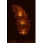 Supporto per candela in vetro dorato 13x13x80 cm