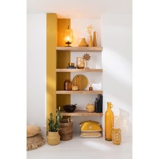 Set di 3 cesti rotondi in rafia naturale D31 a 42cm