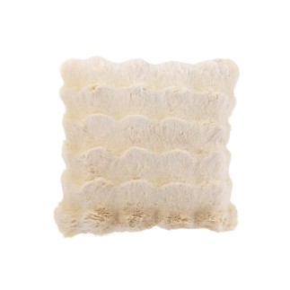 Cuscino quadrato in poliestere beige 45x45x18 cm