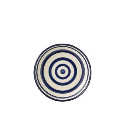 Piatto in ceramica blu navy 25x25x6 cm