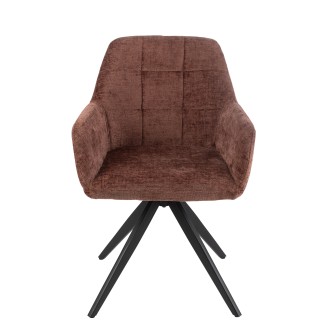 Sedia in metallo marrone 58x56,5x85 cm