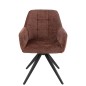 Sedia in metallo marrone 58x56,5x85 cm