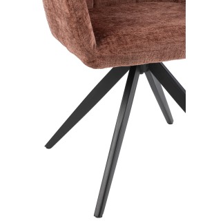 Sedia in metallo marrone 58x56,5x85 cm