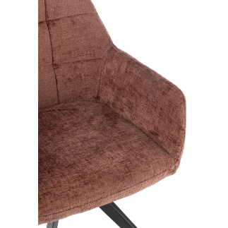 Sedia in metallo marrone 58x56,5x85 cm