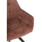 Cadeira em metal castanho 58x56,5x85 cm
