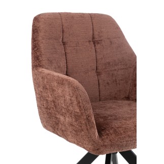 Sedia in metallo marrone 58x56,5x85 cm