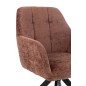 Sedia in metallo marrone 58x56,5x85 cm
