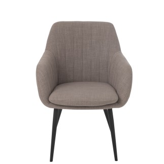 Sedia in metallo color talpa 68x65x83 cm