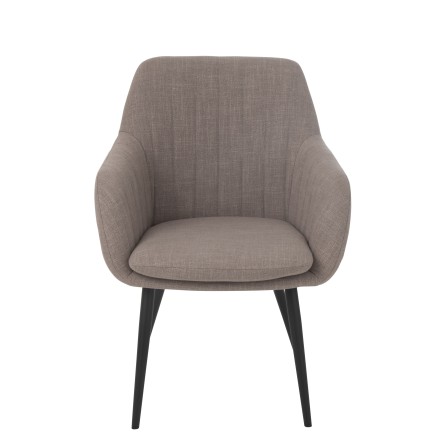 Sedia in metallo color talpa 68x65x83 cm