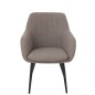 Sedia in metallo color talpa 68x65x83 cm