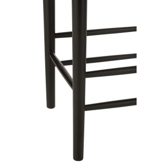 Sgabello da bar in legno di faggio nero 38x38x66,4 cm