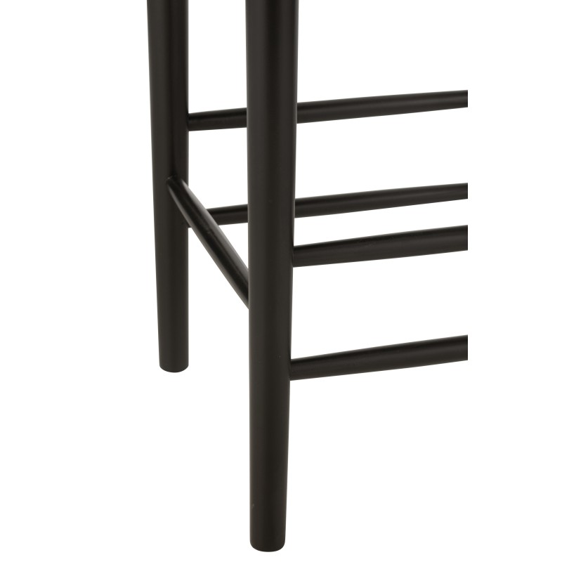 Banco de bar em madeira de faia preta 38x38x66,4 cm Banco de bar em madeira de faia preta 38x38x66,4 cm