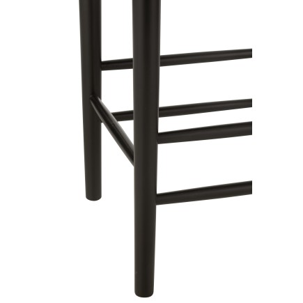 Taburete de bar de madera de haya negra, 38 x 38 x 66,4 cm