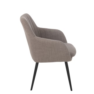 Cadeira em metal cinza-escuro 68x65x83 cm