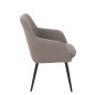 Sedia in metallo color talpa 68x65x83 cm