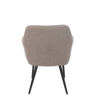 Cadeira em metal cinza-escuro 68x65x83 cm
