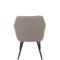 Sedia in metallo color talpa 68x65x83 cm