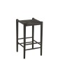 Sgabello da bar in legno di faggio nero 38x38x66,4 cm Sgabello da bar in legno di faggio nero 38x38x66,4 cm
