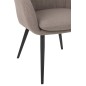 Sedia in metallo color talpa 68x65x83 cm