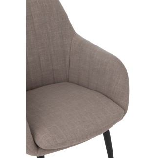 Cadeira em metal cinza-escuro 68x65x83 cm